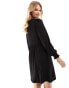 Фото #3 товара New Look long sleeve smock mini dress in black