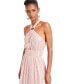 Women's Angel Plissé Halter-Neck Evening Gown