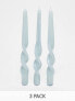 Фото #1 товара MAEGEN Cornflower BlueTwisted Taper Candle 3-Pack