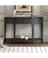 Modern Curved Console Table Sofa Table With 3 Drawers And 1 Shelf For Hallway, Entryway, Living Room