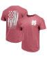Фото #1 товара Men's Maroon Mississippi State Bulldogs Baseball Flag Comfort Colors T-shirt