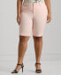 Фото #1 товара Plus Size Mid-Rise Bermuda Shorts