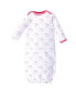 ფოტო #3 პროდუქტის Baby Girls Baby Cotton Long-Sleeve Gowns 3pk Elephant Hearts, 0-6 Months