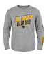 ფოტო #2 პროდუქტის Big Boys Heather Gray Iowa Hawkeyes 2-Hit For My Team Long Sleeve T-shirt