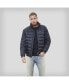 Men's Faux Leather Moto Puffer Jacket