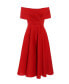 ფოტო #3 პროდუქტის Women's Scuba Bardot Skater Midi Dress