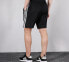 adidas 纯色条纹针织运动休闲五分短裤 男款 黑色 / Брюки Adidas Trendy Clothing Casual Shorts D95940