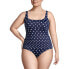 ფოტო #8 პროდუქტის Plus Size Square Neck Underwire Tankini Swimsuit Top Adjustable Straps