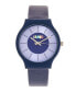 ფოტო #1 პროდუქტის Unisex Trinity Blue Leatherette Strap Watch 36mm