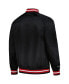 Men's Black Miami Heat Hardwood Classics Throwback Wordmark Raglan Full-Snap Jacket