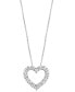 ფოტო #3 პროდუქტის Diamond Heart 18" Pendant Necklace (3 ct. t.w.) in 14k White Gold