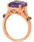 Фото #2 товара Grape Amethyst (5-1/4 ct. t.w.) & Diamond (1/5 ct. t.w.) Ring in 14k Rose Gold