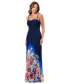 Women's Sunburst Floral-Ombré Long Dress