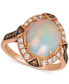 ფოტო #1 პროდუქტის Opal (2-1/5 ct. t.w.) & Diamond (1/2 ct. t.w.) Ring in 14k Rose Gold