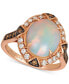 Фото #1 товара Opal (2-1/5 ct. t.w.) & Diamond (1/2 ct. t.w.) Ring in 14k Rose Gold