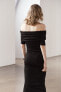 Фото #15 товара Платье с открытыми плечами ZARA
