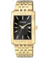 ფოტო #1 პროდუქტის Men's Gold-Tone Stainless Steel Bracelet Watch 38mm BH1673-50E