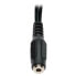 Фото #2 товара Tripp P318-06N-FMM 3.5 mm 4-Position to 3.5 mm 3-Position Audio Headset Splitter Adapter Cable (F/2xM) - 6 in. (15.2 cm) - Black - 2 x 3.5mm - 3.5mm - Male - Female - China