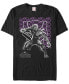 ფოტო #1 პროდუქტის Marvel Men's Black Panther Purple Geometric Shapes Black Panther Short Sleeve T-Shirt