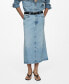 ფოტო #1 პროდუქტის Women's Slit Denim Skirt