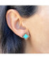 ფოტო #2 პროდუქტის Turquoise Lace Clover Stud Earrings