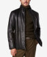 ფოტო #3 პროდუქტის Men's Wollman Smooth Leather Racer Jacket with Removable Interior Bib