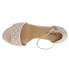 Фото #7 товара VANELi Mayann Quilted Block Heels Womens Beige Dress Sandals 305218
