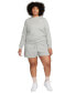 ფოტო #3 პროდუქტის Plus Size Sportswear Club Fleece Mid-Rise Pull-On Shorts