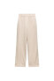 Wide-leg linen-blend trousers