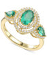 ფოტო #1 პროდუქტის Sapphire (1-1/2 ct. t.w.) & Diamond (1/3 ct. t.w.) Statement Ring in 14k Gold (Also in Emerald)