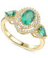 Фото #1 товара Sapphire (1-1/2 ct. t.w.) & Diamond (1/3 ct. t.w.) Statement Ring in 14k Gold (Also in Emerald)