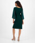 ფოტო #2 პროდუქტის Petite Cowlneck Cape-Sleeve Sheath Dress