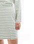 Vero Moda jersey mini skirt co-ord in green stripe