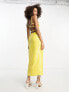 Фото #2 товара ASOS DESIGN embellished racer neck midaxi dress in allover sequin in yellow