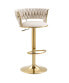 Barhocker FlowerDiana (2er Set) Beige / Gold - фото #10