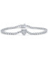 Фото #1 товара Diamond Heart Bracelet (2 ct. t.w.) in 10k White Gold