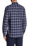 Фото #2 товара Theory 154135 Men's Rammy Checkered Slim Fit Shirt Long Sleeve Eclipse Sz. XXL