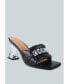 Фото #3 товара Women's Deeba Diamante Embellishment Clear Spool Heel Sandals