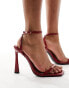 Фото #4 товара Simmi London Wide Fit Apple barely there heeled sandals in red