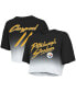 ფოტო #1 პროდუქტის Women's Threads Chase Claypool Black, White Pittsburgh Steelers Drip-Dye Player Name and Number Tri-Blend Crop T-shirt