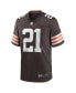 Фото #2 товара Men's Denzel Ward Brown Cleveland Browns Game Jersey