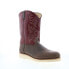 Фото #2 товара Abilene Boots 6820 Mens Burgundy Leather Slip On Cowboy Western Boots