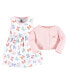 ფოტო #5 პროდუქტის Toddler Girls Cotton Dress and Cardigan Set, Pastel Butterfly