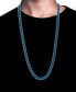 ფოტო #2 პროდუქტის Men's Miami Cuban Link 24" Chain Necklace in Blue Ion-Plated Stainless Steel