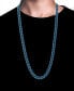 Men's Miami Cuban Link 24" Chain Necklace in Blue Ion-Plated Stainless Steel