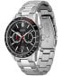 Men's Allure Chronograph Silver-Tone Stainless Steel Bracelet Watch 44mm