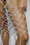 Rhinestone mesh dress