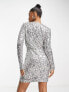 Фото #7 товара Forever New wrap front sequin mini dress in silver