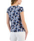 Фото #2 товара Women's Short Sleeve Printed Cowl-Neck Top