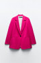 Creased-effect straight fit blazer